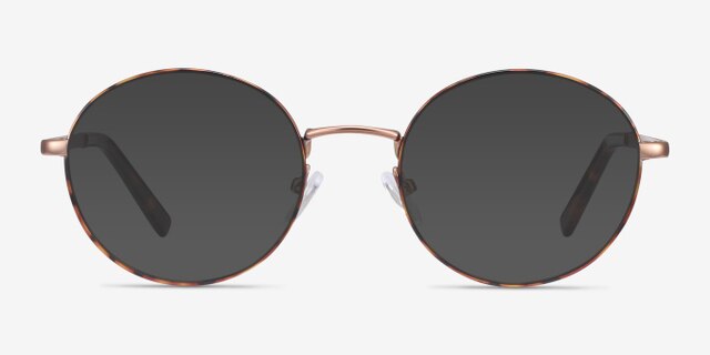 Aero Tortoise Golden MetalEyeglass Frames from EyeBuyDirect, with Tinted Lenses