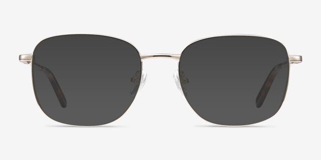 Aspect Doré MétalMontures de lunettes de vue d'EyeBuyDirect, Avec des Verres Teintés