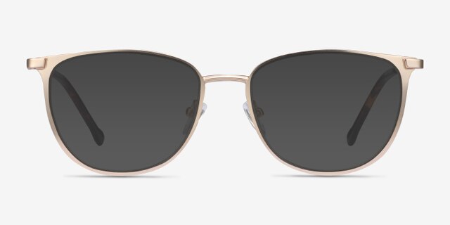 Shimmer Golden MetalEyeglass Frames from EyeBuyDirect, with Tinted Lenses