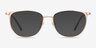 Shimmer Golden MetalEyeglass Frames from EyeBuyDirect, with Tinted Lenses