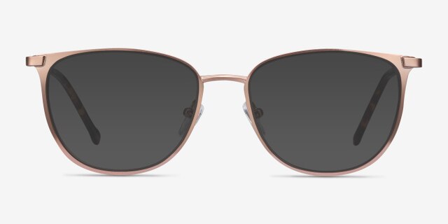 Shimmer Rose Gold MetalEyeglass Frames from EyeBuyDirect, with Tinted Lenses