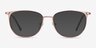 Shimmer Rose Gold MetalEyeglass Frames from EyeBuyDirect, with Tinted Lenses