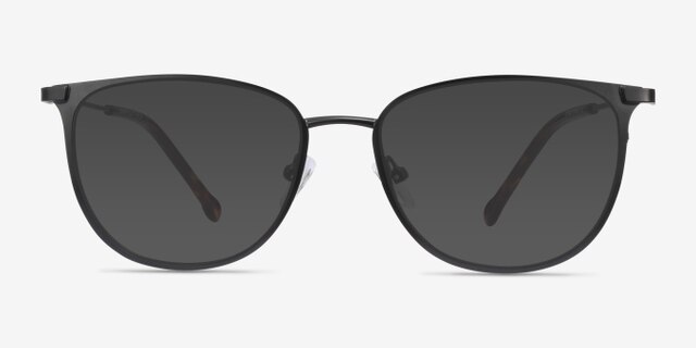 Shimmer Black MetalEyeglass Frames from EyeBuyDirect, with Tinted Lenses