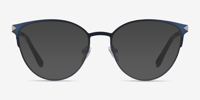 Nadia Blue MetalEyeglass Frames from EyeBuyDirect, with Tinted Lenses