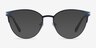 Nadia Blue MetalEyeglass Frames from EyeBuyDirect, with Tinted Lenses