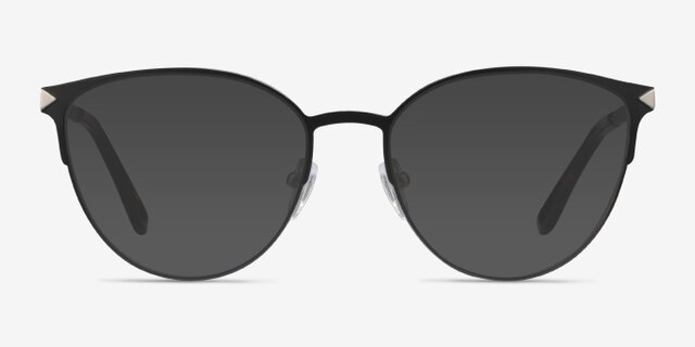 Nadia Noir MétalMontures de lunettes de vue d'EyeBuyDirect, Avec des Verres Teintés