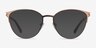 Nadia Rose Gold MetalEyeglass Frames from EyeBuyDirect, with Tinted Lenses