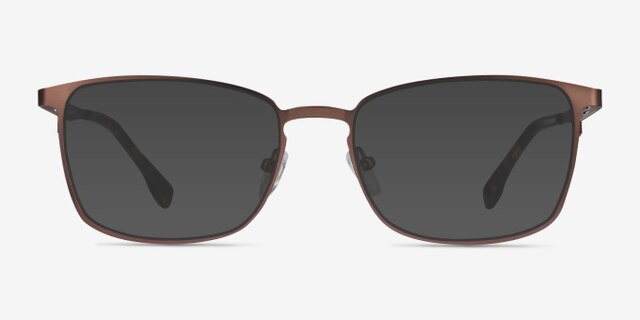 Dakota Brown MetalEyeglass Frames from EyeBuyDirect, with Tinted Lenses