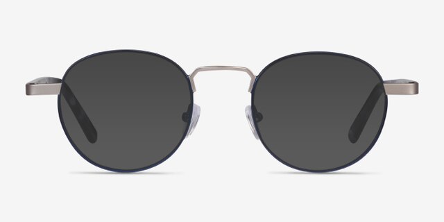 Orbit Blue Acetate-metalEyeglass Frames from EyeBuyDirect, with Tinted Lenses