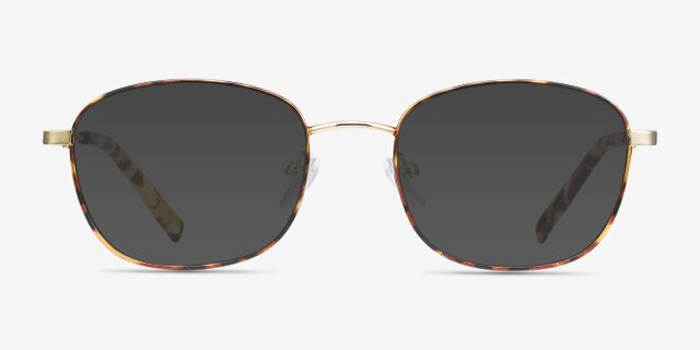 Fortune Tortoise MetalEyeglass Frames from EyeBuyDirect, with Tinted Lenses