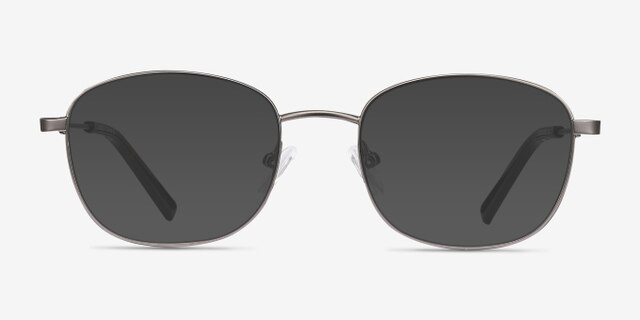 Fortune Gunmetal MetalEyeglass Frames from EyeBuyDirect, with Tinted Lenses