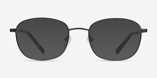 Fortune Black MetalEyeglass Frames from EyeBuyDirect, with Tinted Lenses