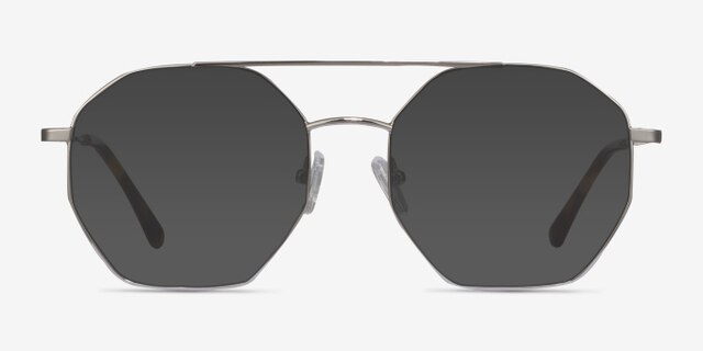 Eight Silver MetalEyeglass Frames from EyeBuyDirect, with Tinted Lenses