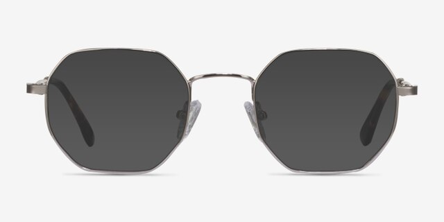 Soar Argenté MétalMontures de lunettes de vue d'EyeBuyDirect, Avec des Verres Teintés