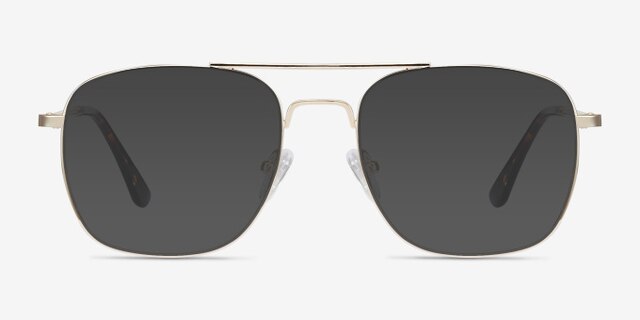 Fame Golden MetalEyeglass Frames from EyeBuyDirect, with Tinted Lenses
