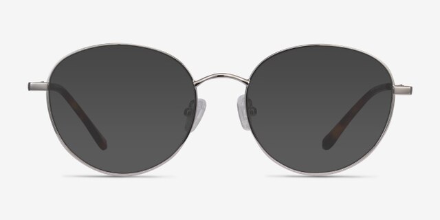 Twirl Silver MetalEyeglass Frames from EyeBuyDirect, with Tinted Lenses