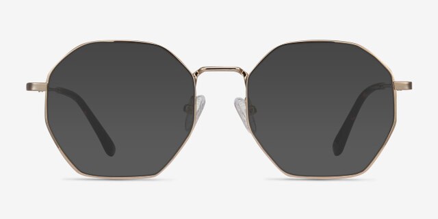 Octave Golden MetalEyeglass Frames from EyeBuyDirect, with Tinted Lenses