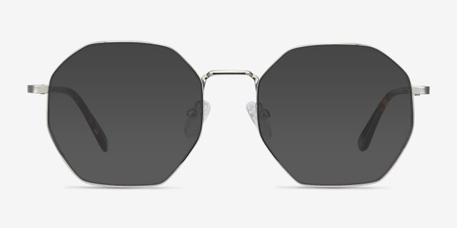 Octave Argenté MétalMontures de lunettes de vue d'EyeBuyDirect, Avec des Verres Teintés