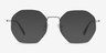 Octave Argenté MétalMontures de lunettes de vue d'EyeBuyDirect, Avec des Verres Teintés
