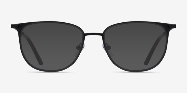 Vita Black MetalEyeglass Frames from EyeBuyDirect, with Tinted Lenses