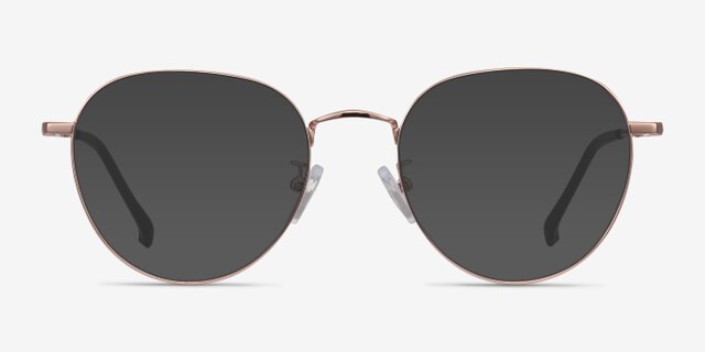 Inspire Golden MetalEyeglass Frames from EyeBuyDirect, with Tinted Lenses