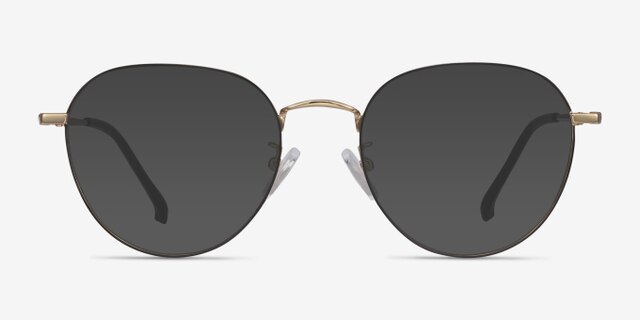 Inspire Black Golden MetalEyeglass Frames from EyeBuyDirect, with Tinted Lenses
