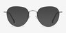Inspire Black Silver MetalEyeglass Frames from EyeBuyDirect, with Tinted Lenses
