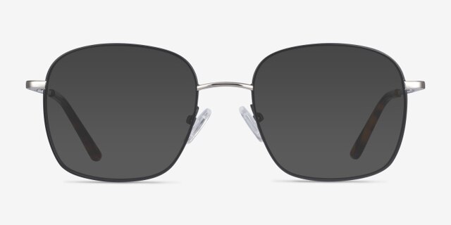 Archive Noir MétalMontures de lunettes de vue d'EyeBuyDirect, Avec des Verres Teintés