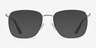 Reason Black Silver MetalEyeglass Frames from EyeBuyDirect, with Tinted Lenses
