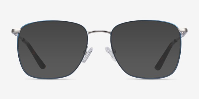 Reason Navy MetalEyeglass Frames from EyeBuyDirect, with Tinted Lenses