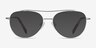 Max Silver MetalEyeglass Frames from EyeBuyDirect, with Tinted Lenses