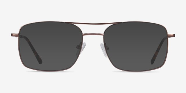Daymo Brown MetalEyeglass Frames from EyeBuyDirect, with Tinted Lenses