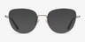 Clotilde Gold MetalEyeglass Frames from EyeBuyDirect, with Tinted Lenses
