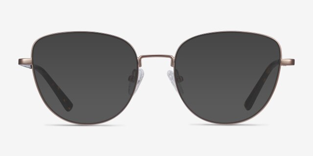 Clotilde Rose Gold MetalEyeglass Frames from EyeBuyDirect, with Tinted Lenses