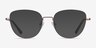 Clotilde Rose Gold MetalEyeglass Frames from EyeBuyDirect, with Tinted Lenses