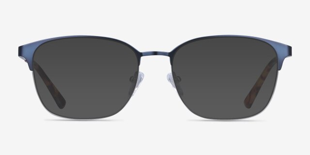 Chambery Blue MetalEyeglass Frames from EyeBuyDirect, with Tinted Lenses