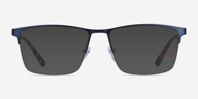 Edito Navy MetalEyeglass Frames from EyeBuyDirect, with Tinted Lenses