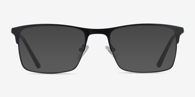 Vigo Black MetalEyeglass Frames from EyeBuyDirect, with Tinted Lenses