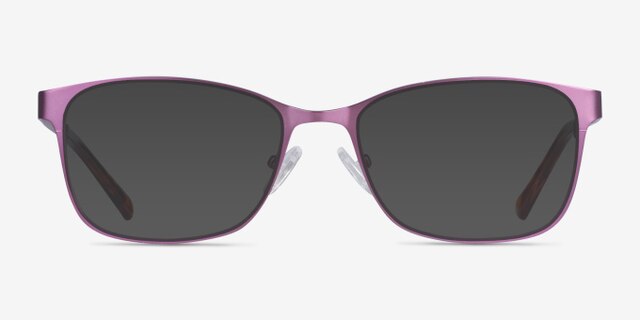 Videl Purple MetalEyeglass Frames from EyeBuyDirect, with Tinted Lenses