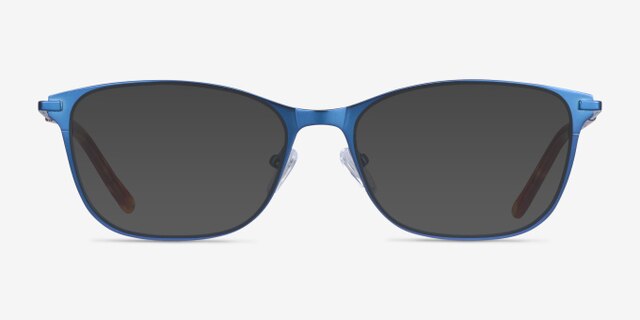 Modena Blue MetalEyeglass Frames from EyeBuyDirect, with Tinted Lenses