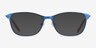 Modena Blue MetalEyeglass Frames from EyeBuyDirect, with Tinted Lenses