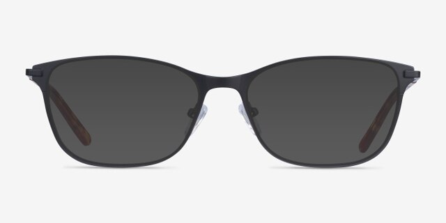 Modena Black MetalEyeglass Frames from EyeBuyDirect, with Tinted Lenses