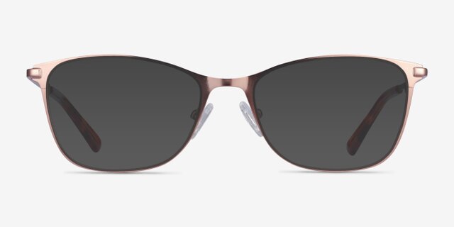 Kasia Rose Gold MetalEyeglass Frames from EyeBuyDirect, with Tinted Lenses