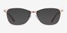 Kasia Rose Gold MetalEyeglass Frames from EyeBuyDirect, with Tinted Lenses