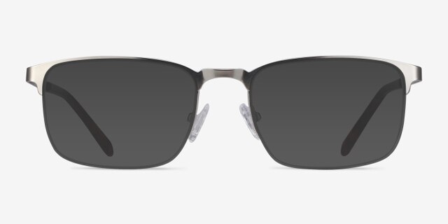 Valery Silver MetalEyeglass Frames from EyeBuyDirect, with Tinted Lenses