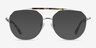 Coxon Silver Tortoise MetalEyeglass Frames from EyeBuyDirect, with Tinted Lenses