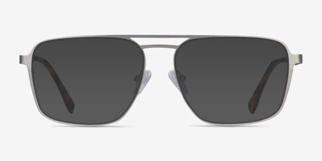 Gallo Silver MetalEyeglass Frames from EyeBuyDirect, with Tinted Lenses