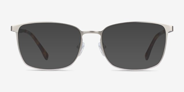 Strategy Silver MetalEyeglass Frames from EyeBuyDirect, with Tinted Lenses