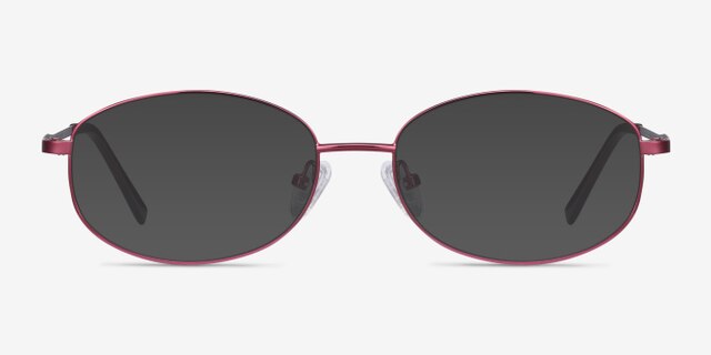 Embrace Burgundy MetalEyeglass Frames from EyeBuyDirect, with Tinted Lenses