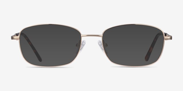 Path Golden MetalEyeglass Frames from EyeBuyDirect, with Tinted Lenses